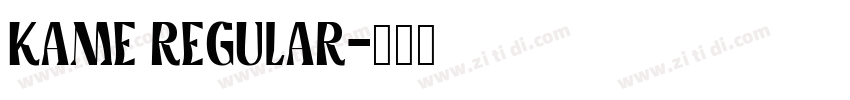 Kame Regular字体转换